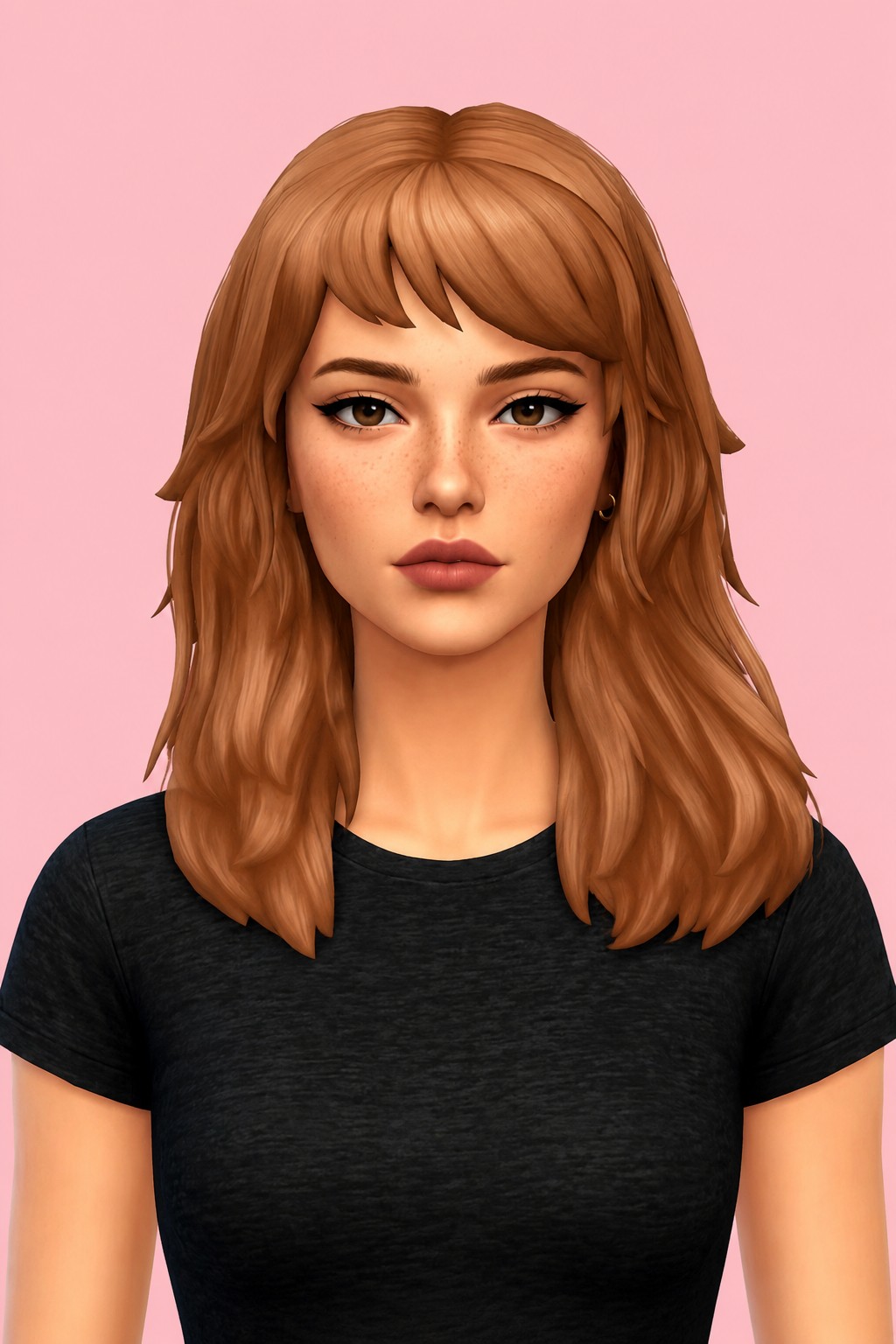 krista hairs custom content (CC) for Sims 4 by dogsill