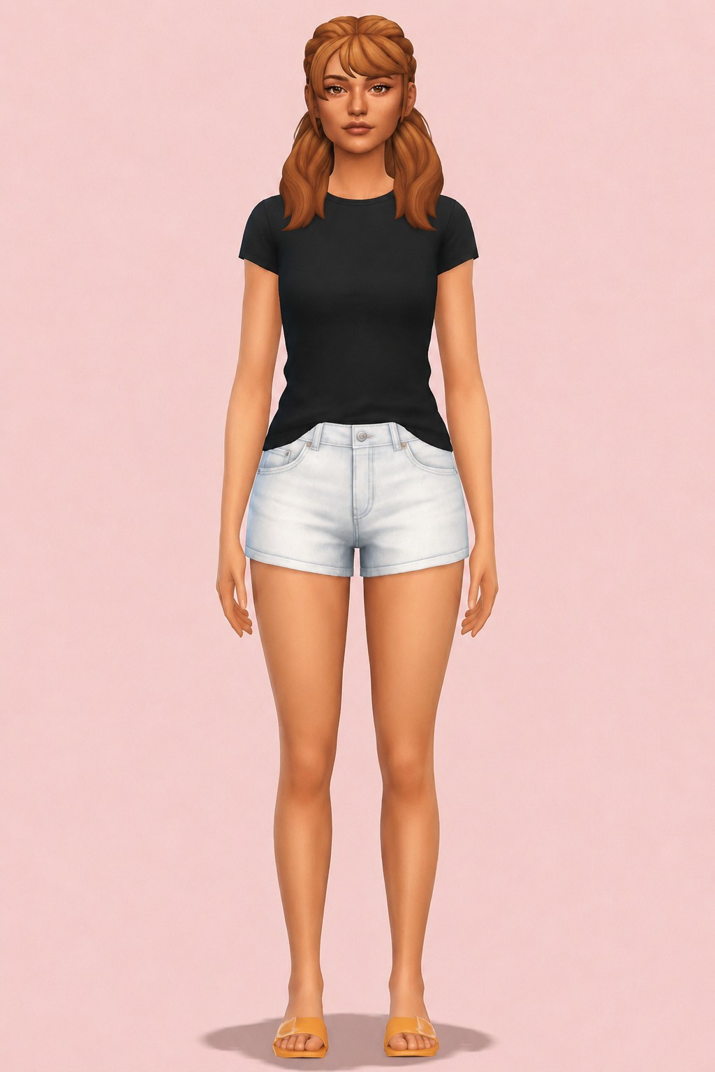 taliyah pigtails custom content (CC) for Sims 4 by dogsill