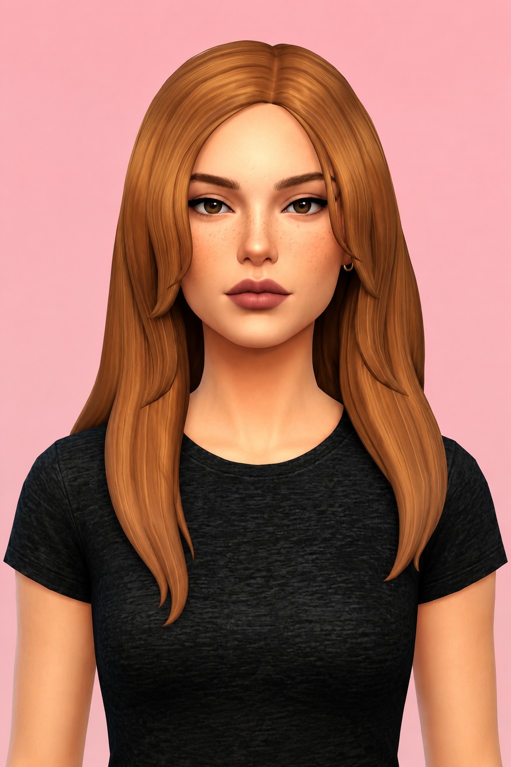 leanna hair custom content (CC) for Sims 4 by dogsill