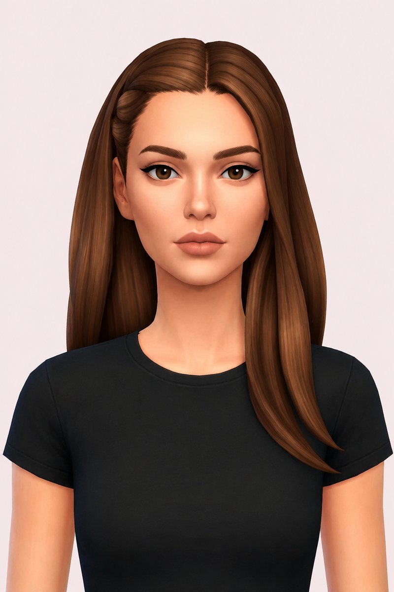 beth hair custom content (CC) for Sims 4 by dogsill