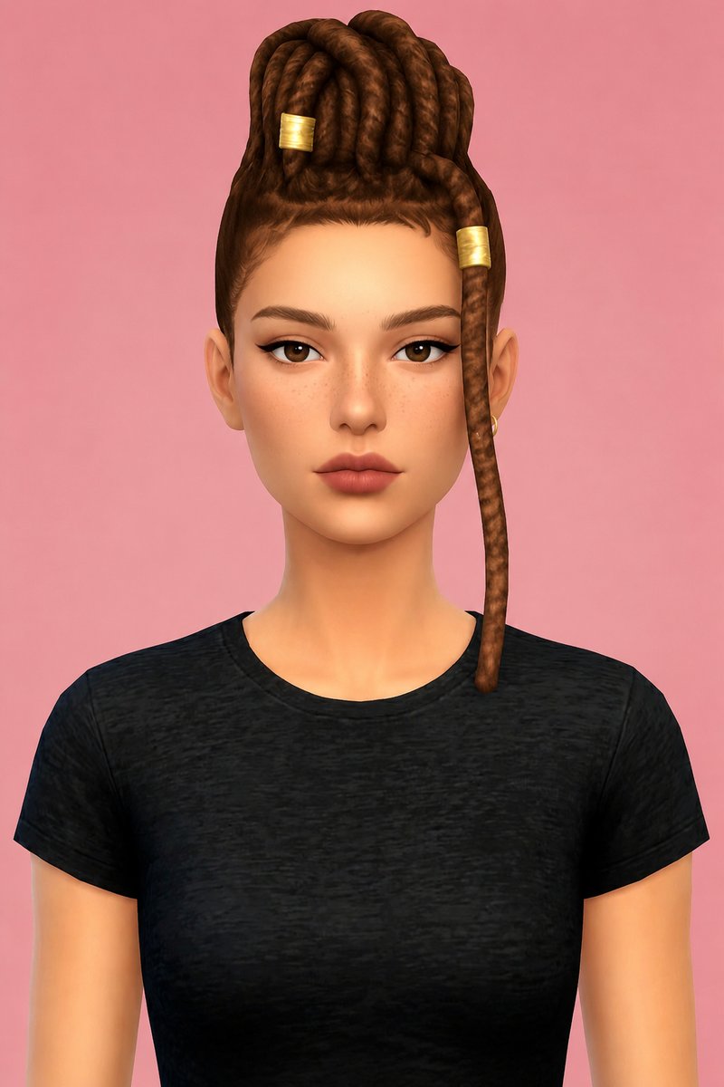 maggie hair custom content (CC) for Sims 4 by dogsill