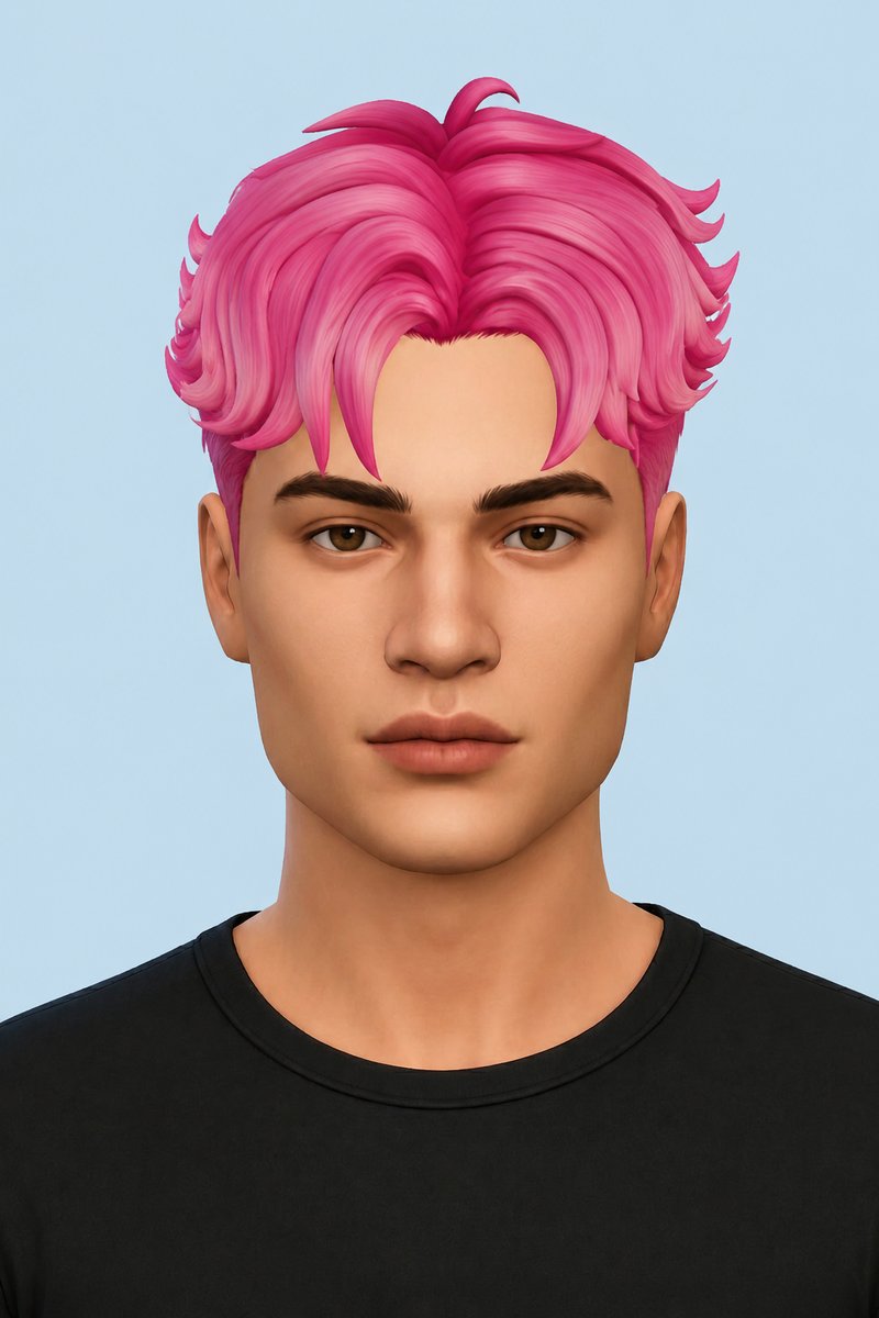 Abby Hair custom content (CC) for Sims 4 by johnnysims
