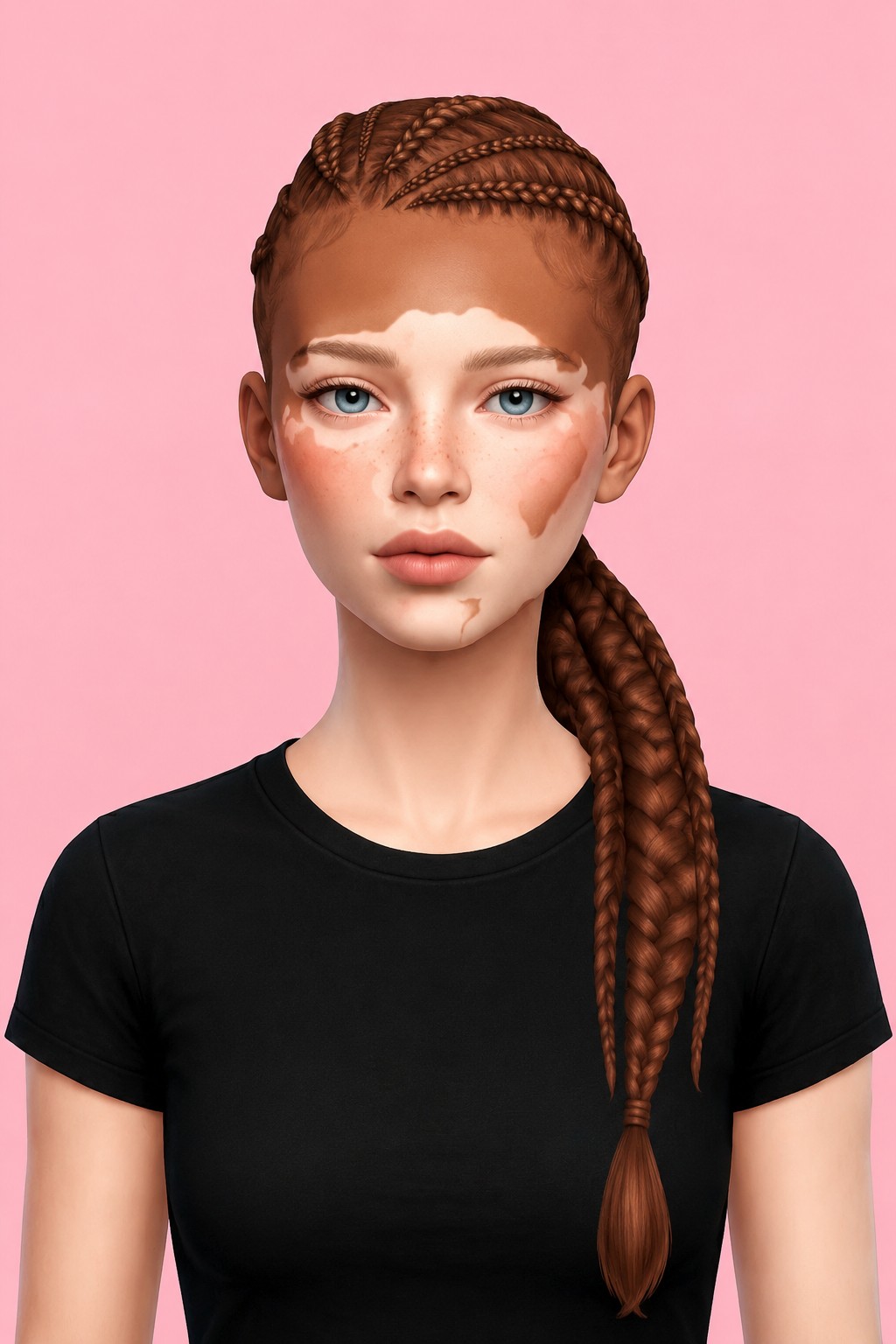 bethany braids custom content (CC) for Sims 4 by dogsill