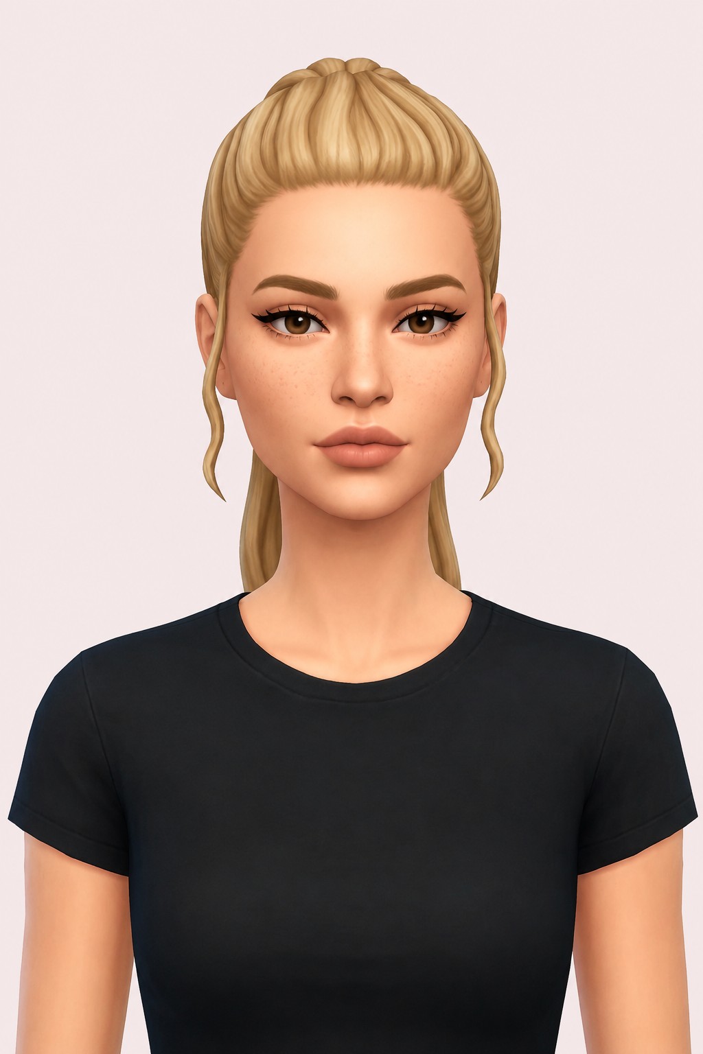 thalia ponytail custom content (CC) for Sims 4 by dogsill