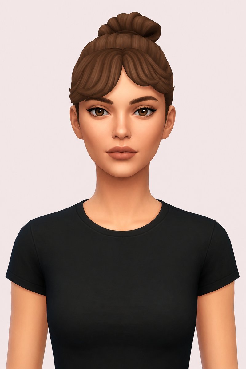renee bun custom content (CC) for Sims 4 by dogsill