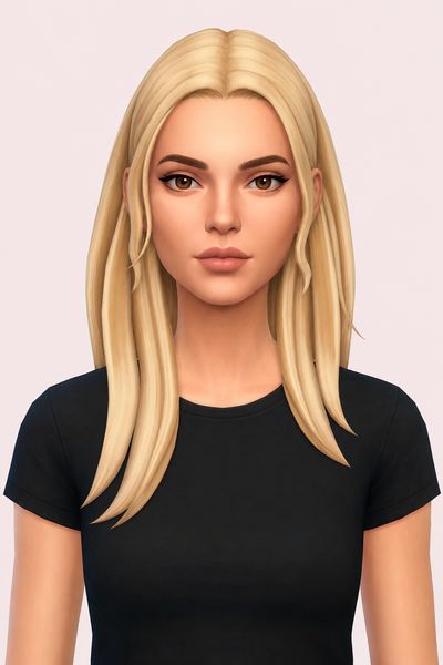 abigail hair custom content (CC) for Sims 4 by dogsill