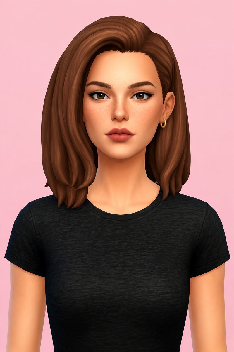 pamela hair custom content (CC) for Sims 4 by dogsill