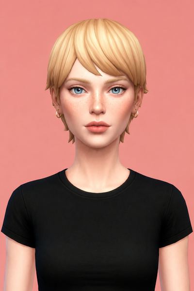 cameron hair custom content (CC) for Sims 4 by dogsill