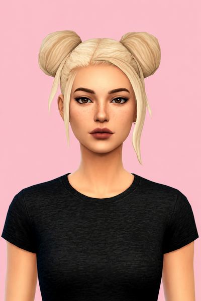 aj buns custom content (CC) for Sims 4 by dogsill