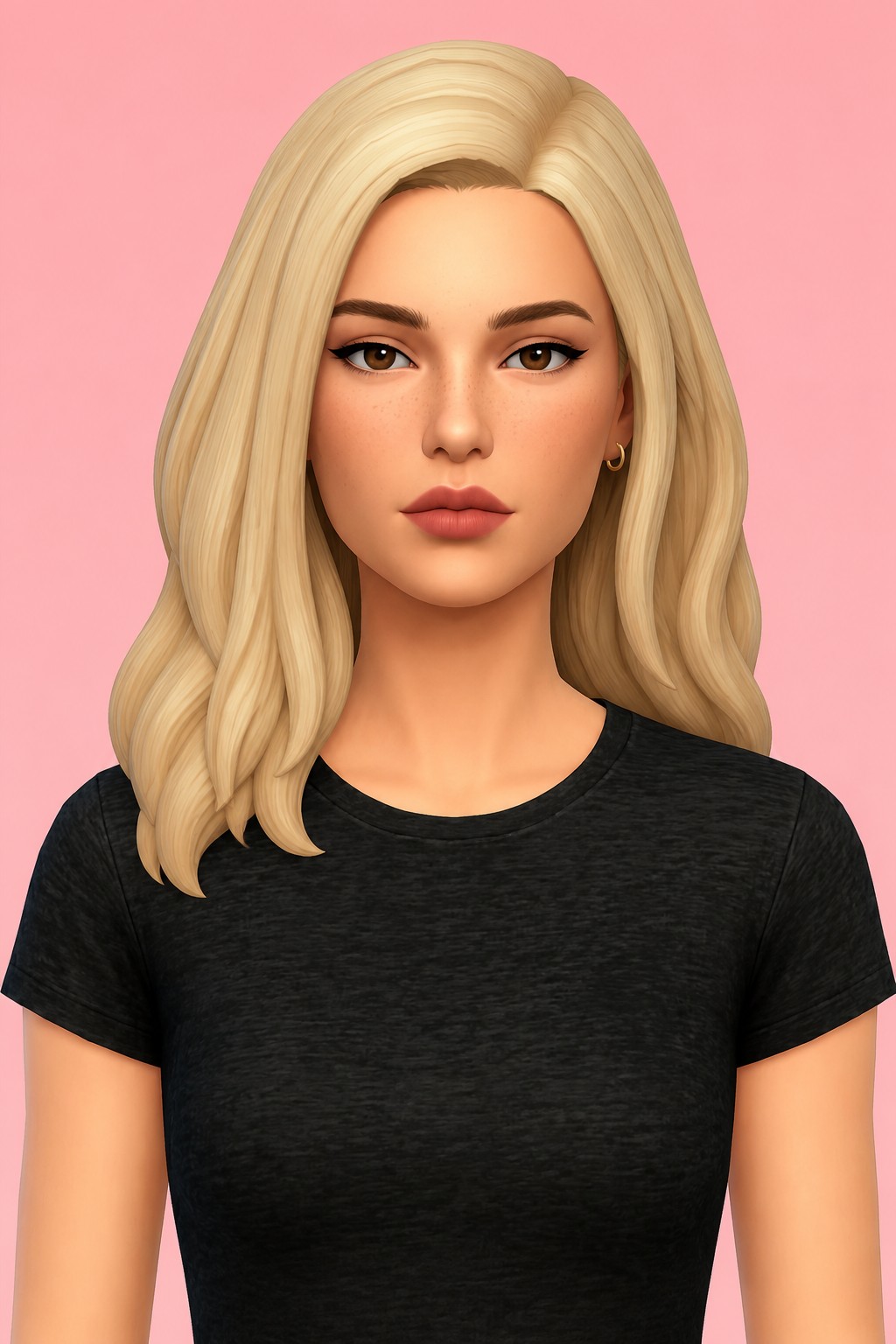 ramona hair custom content (CC) for Sims 4 by dogsill