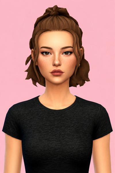 robin ponytail custom content (CC) for Sims 4 by dogsill