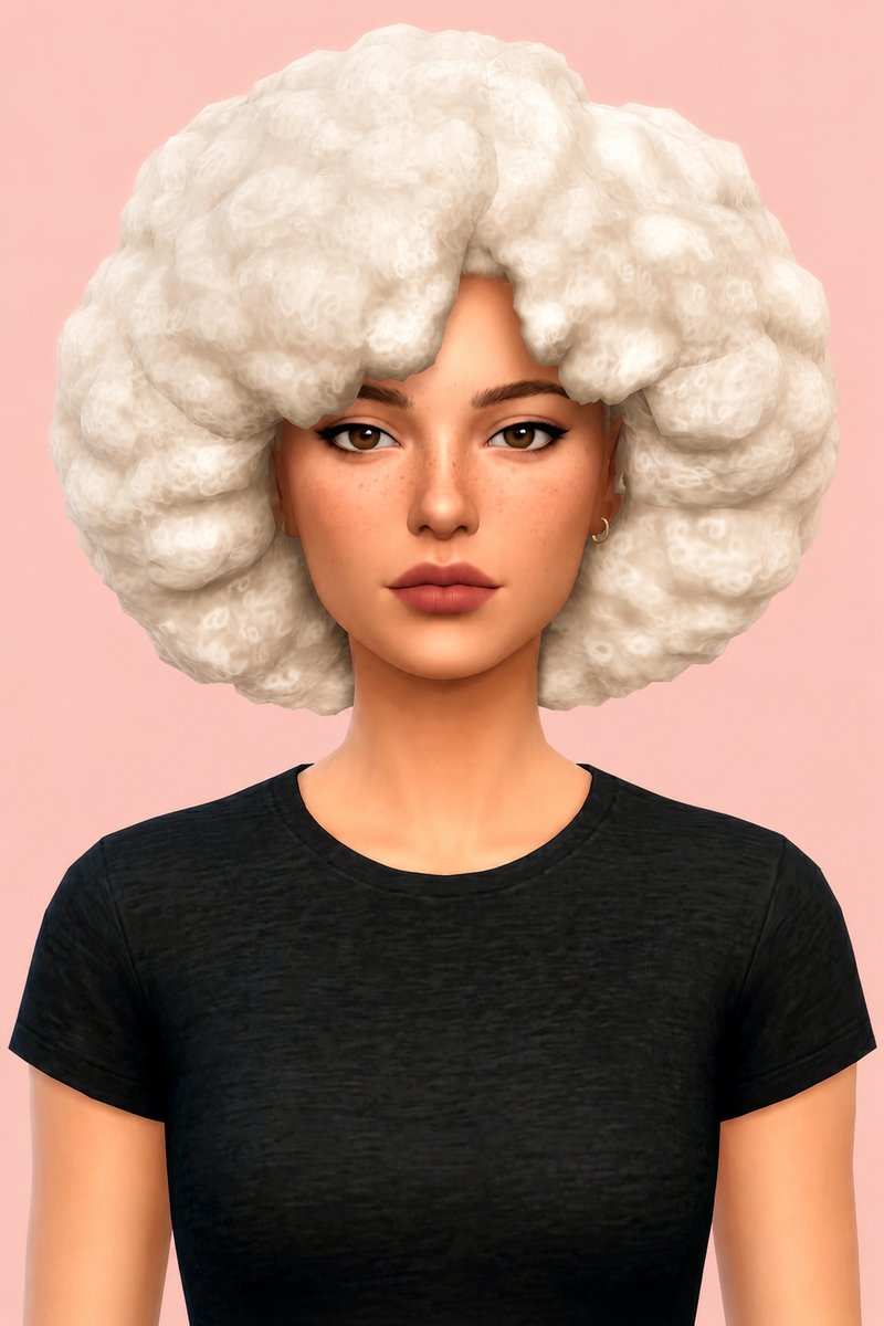 alana hair custom content (CC) for Sims 4 by dogsill