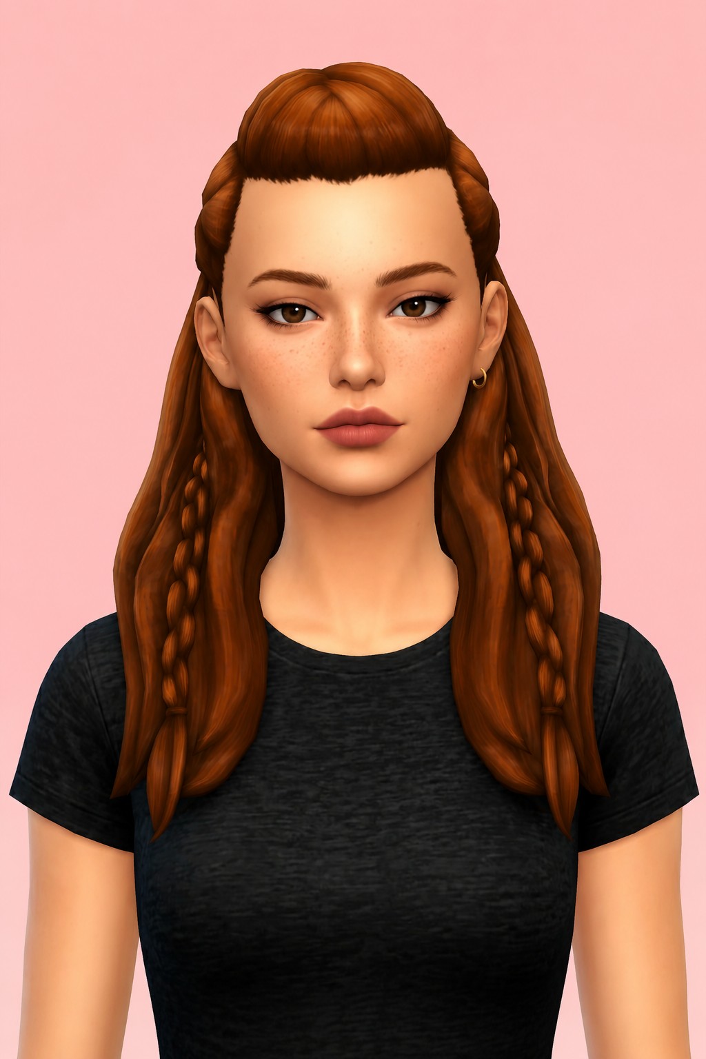 aloy hair custom content (CC) for Sims 4 by dogsill