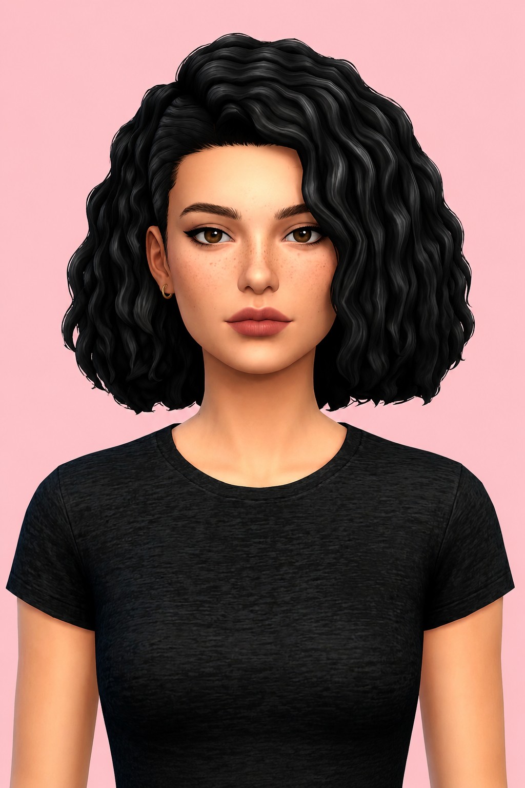 serena hair custom content (CC) for Sims 4 by dogsill