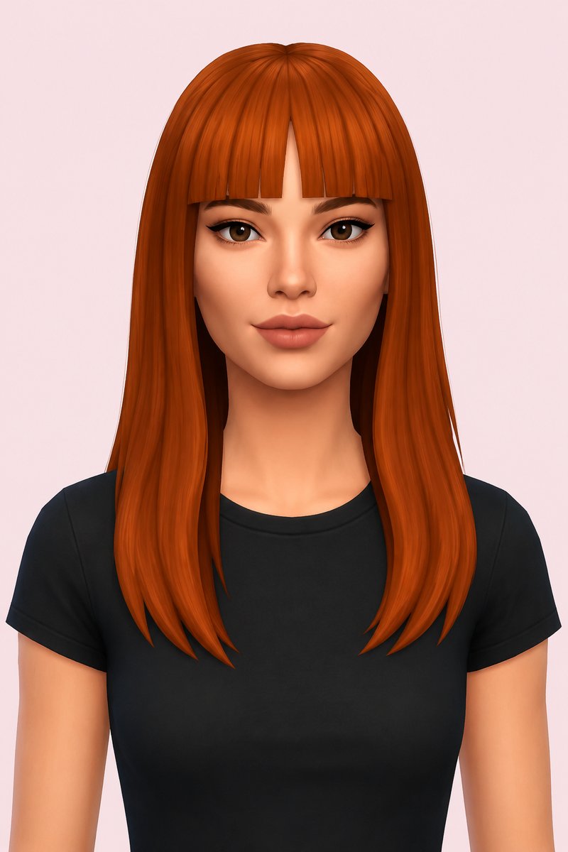 Adalene Hair custom content (CC) for Sims 4 by dogsill