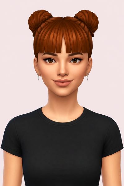 Becca Pigtails custom content (CC) for Sims 4 by dogsill