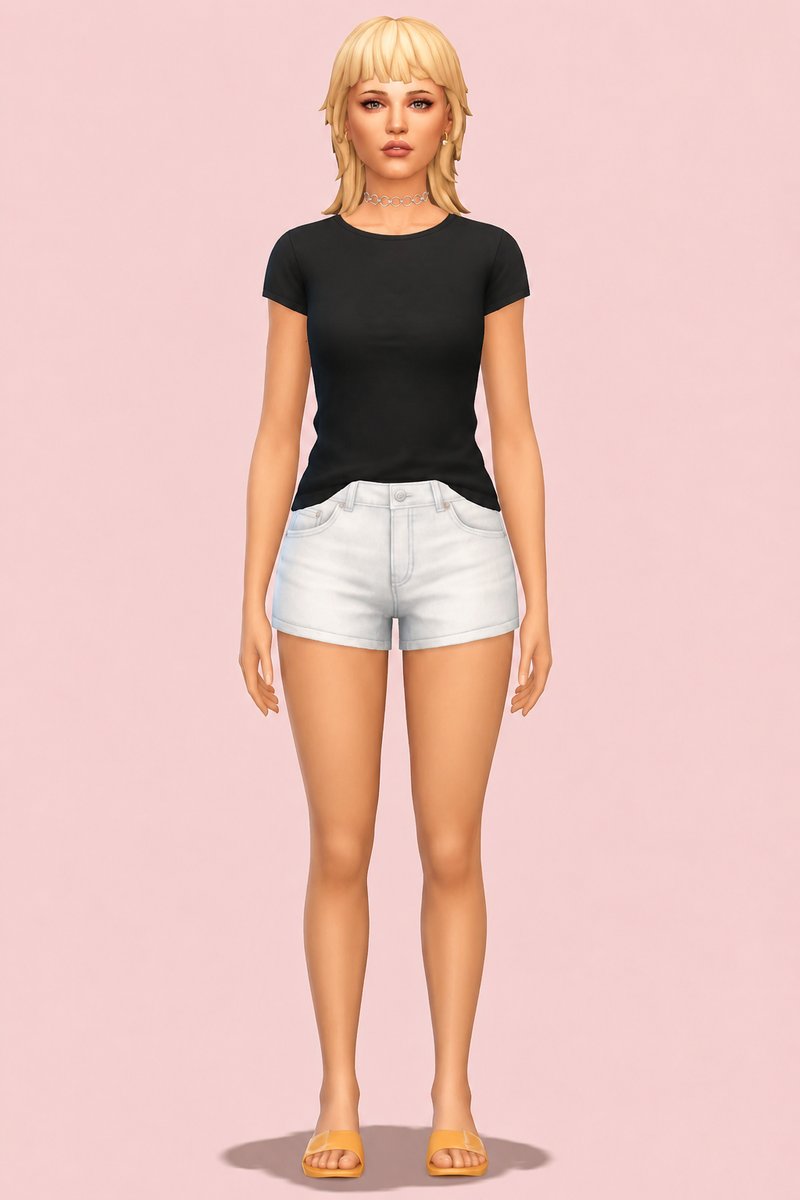 miley mullet custom content (CC) for Sims 4 by dogsill