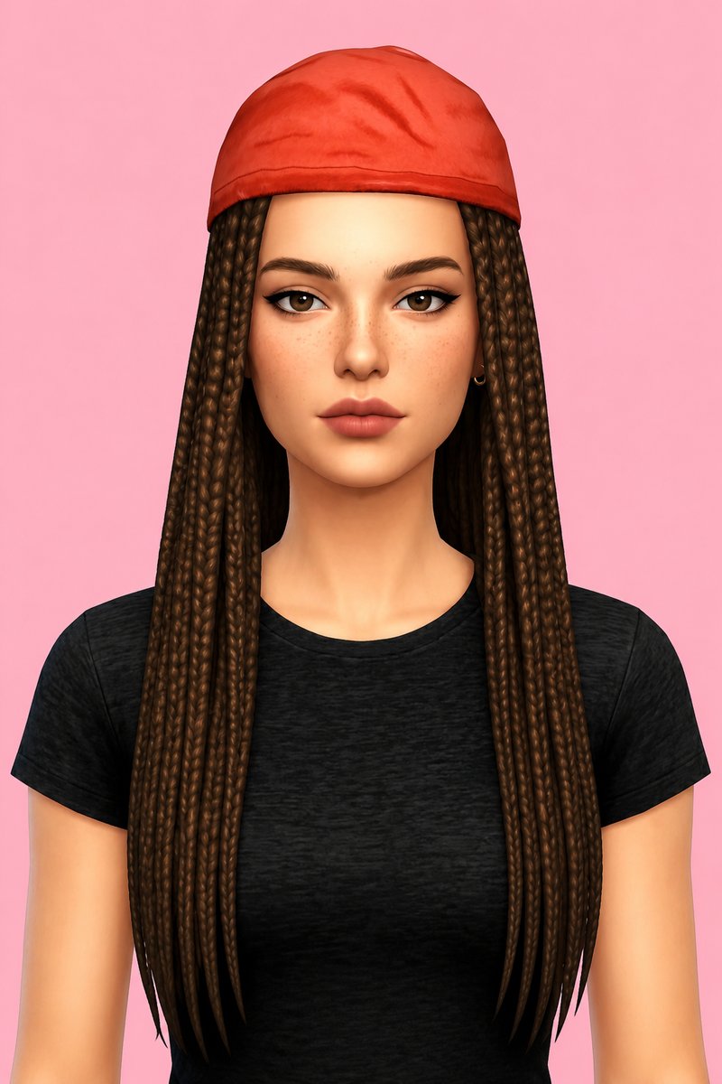 safiya hair custom content (CC) for Sims 4 by dogsill
