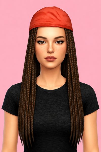 safiya hair custom content (CC) for Sims 4 by dogsill