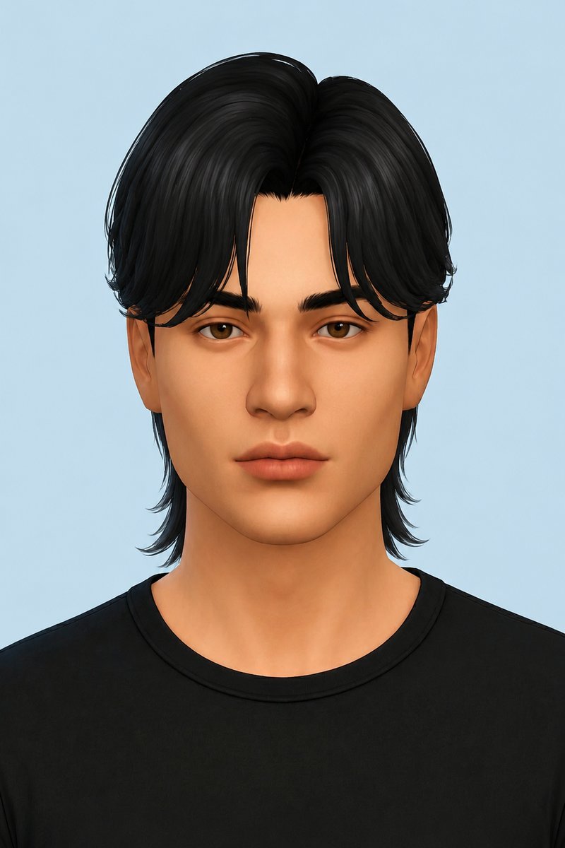 Jinu Hair custom content (CC) for Sims 4 by johnnysims