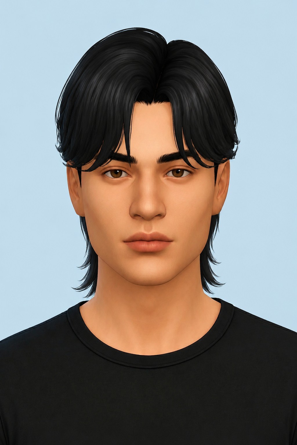 Jinu Hair custom content (CC) for Sims 4 by johnnysims