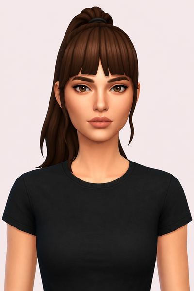 joy ponytail custom content (CC) for Sims 4 by dogsill