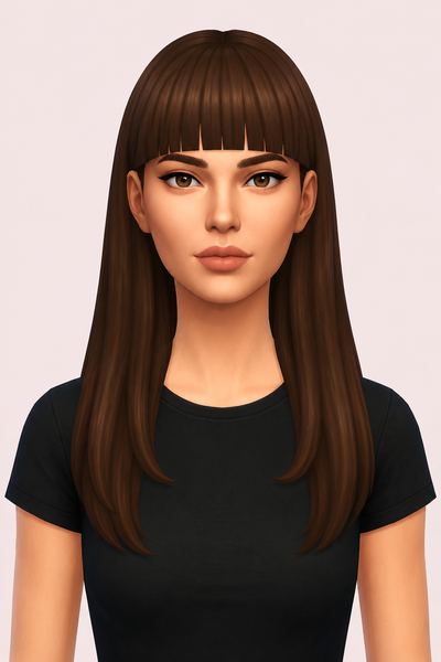 amelie hair custom content (CC) for Sims 4 by dogsill