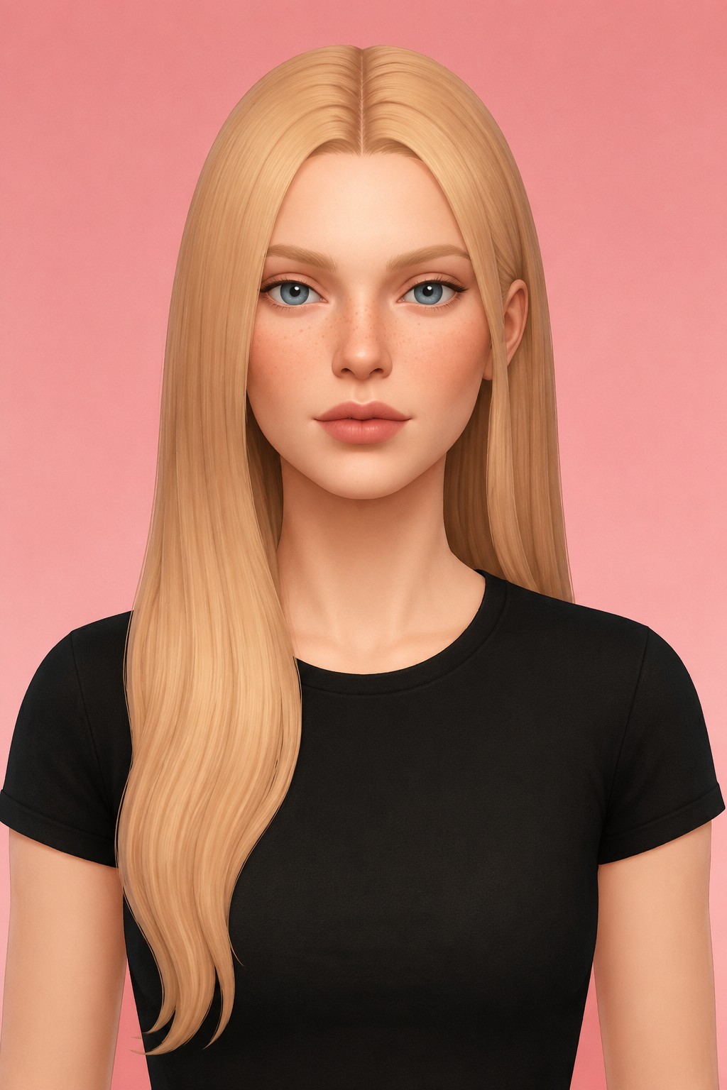 sonja hair custom content (CC) for Sims 4 by dogsill