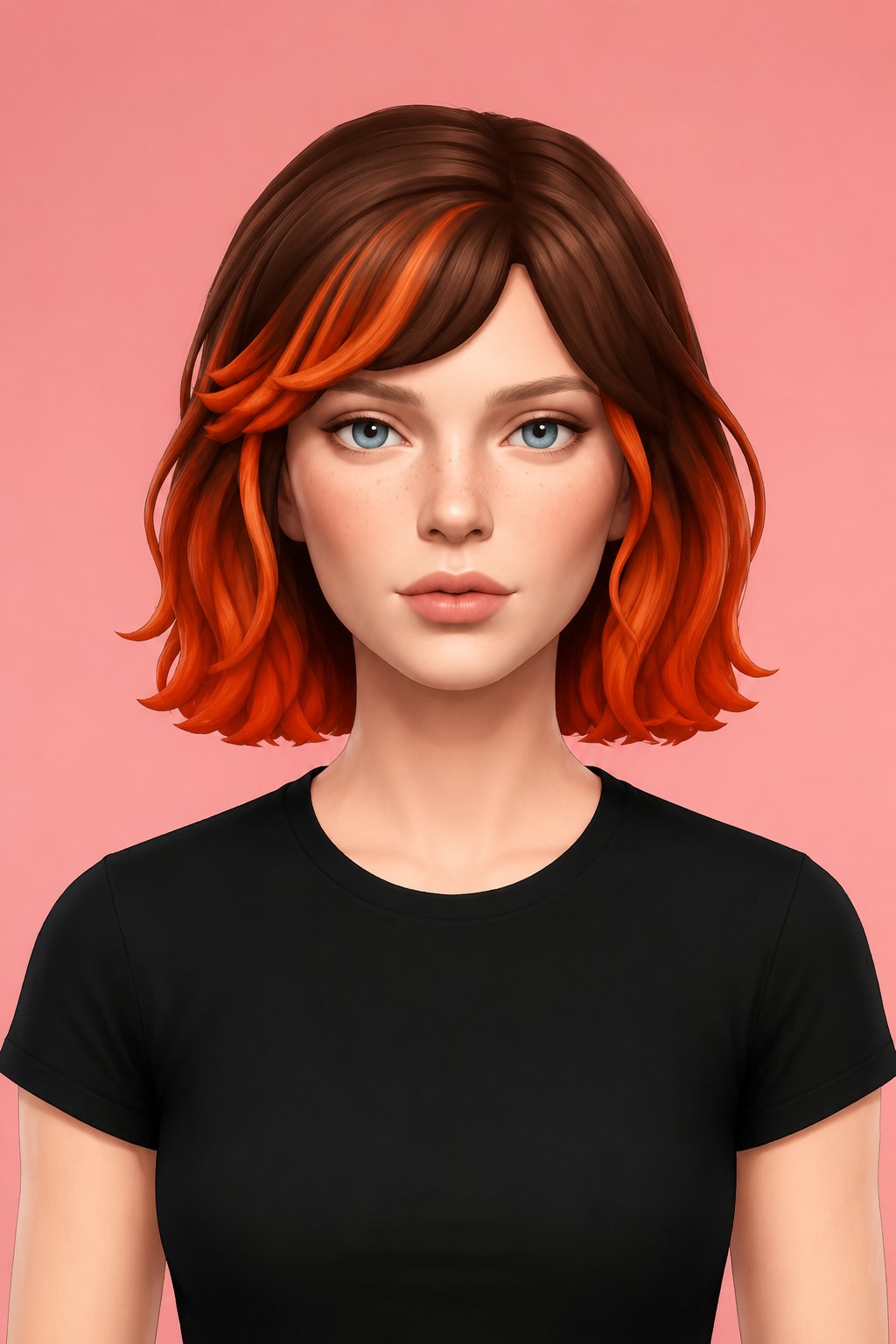 heather hair custom content (CC) for Sims 4 by dogsill