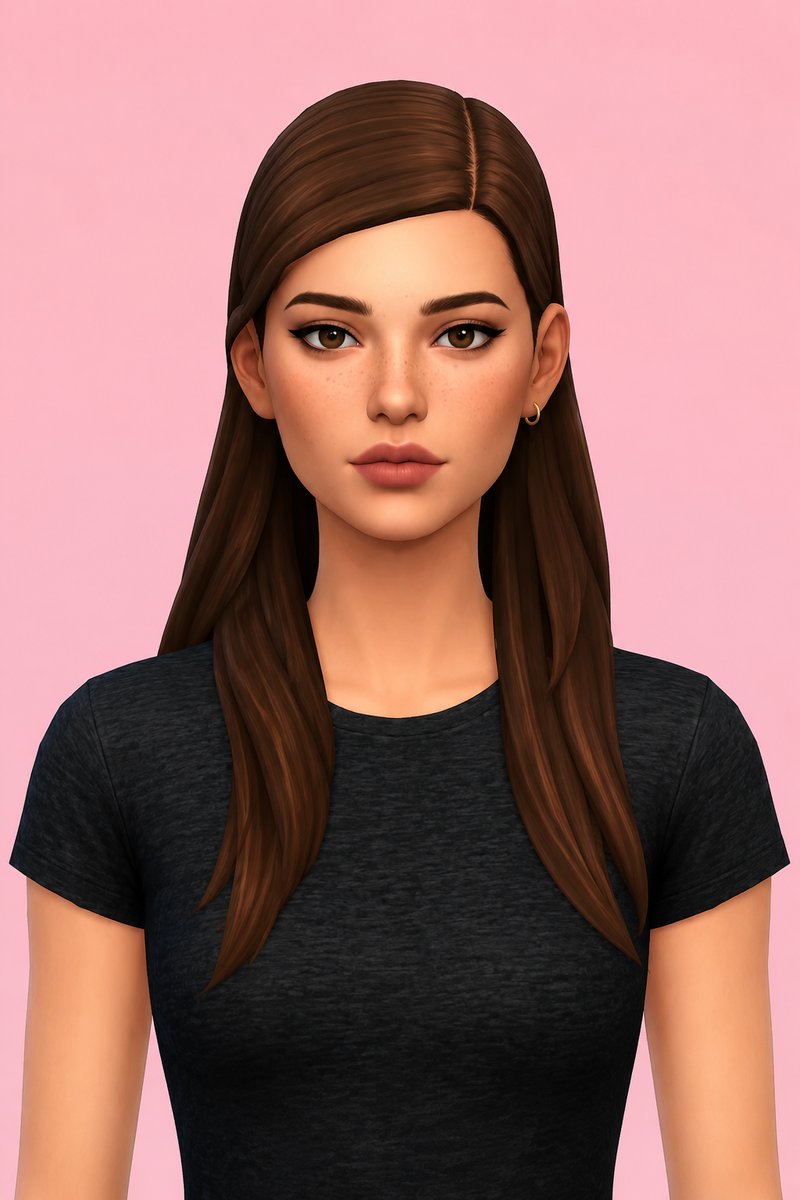 sasha hair custom content (CC) for Sims 4 by dogsill