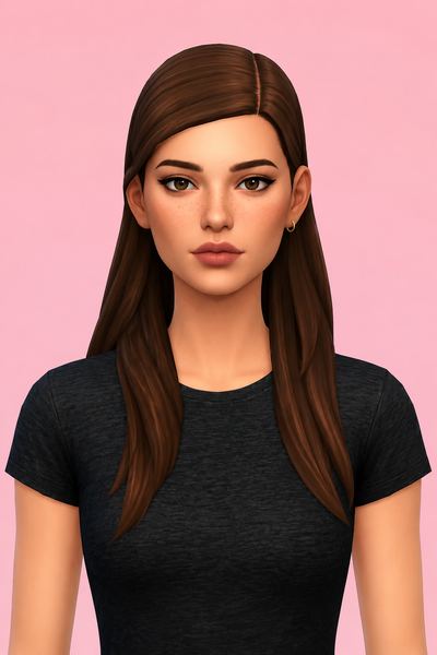 sasha hair custom content (CC) for Sims 4 by dogsill