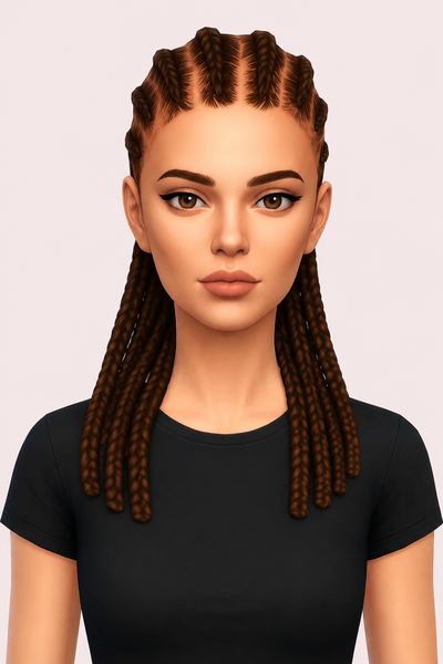 rue hair custom content (CC) for Sims 4 by dogsill