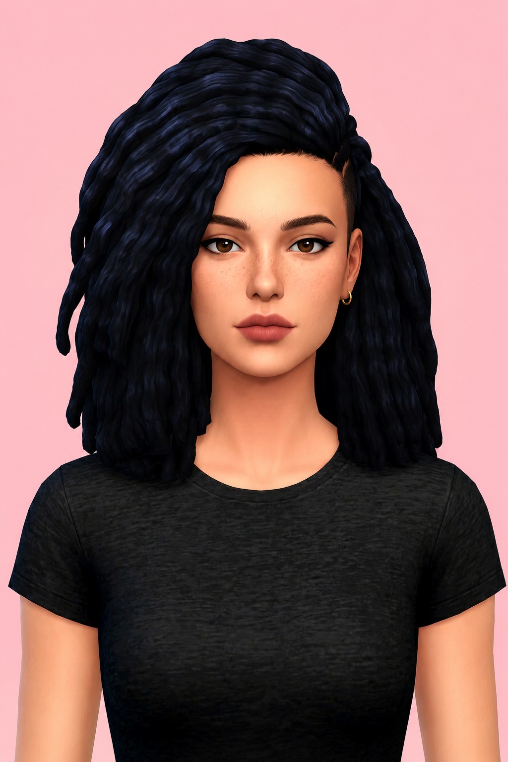 aislinn hair custom content (CC) for Sims 4 by dogsill
