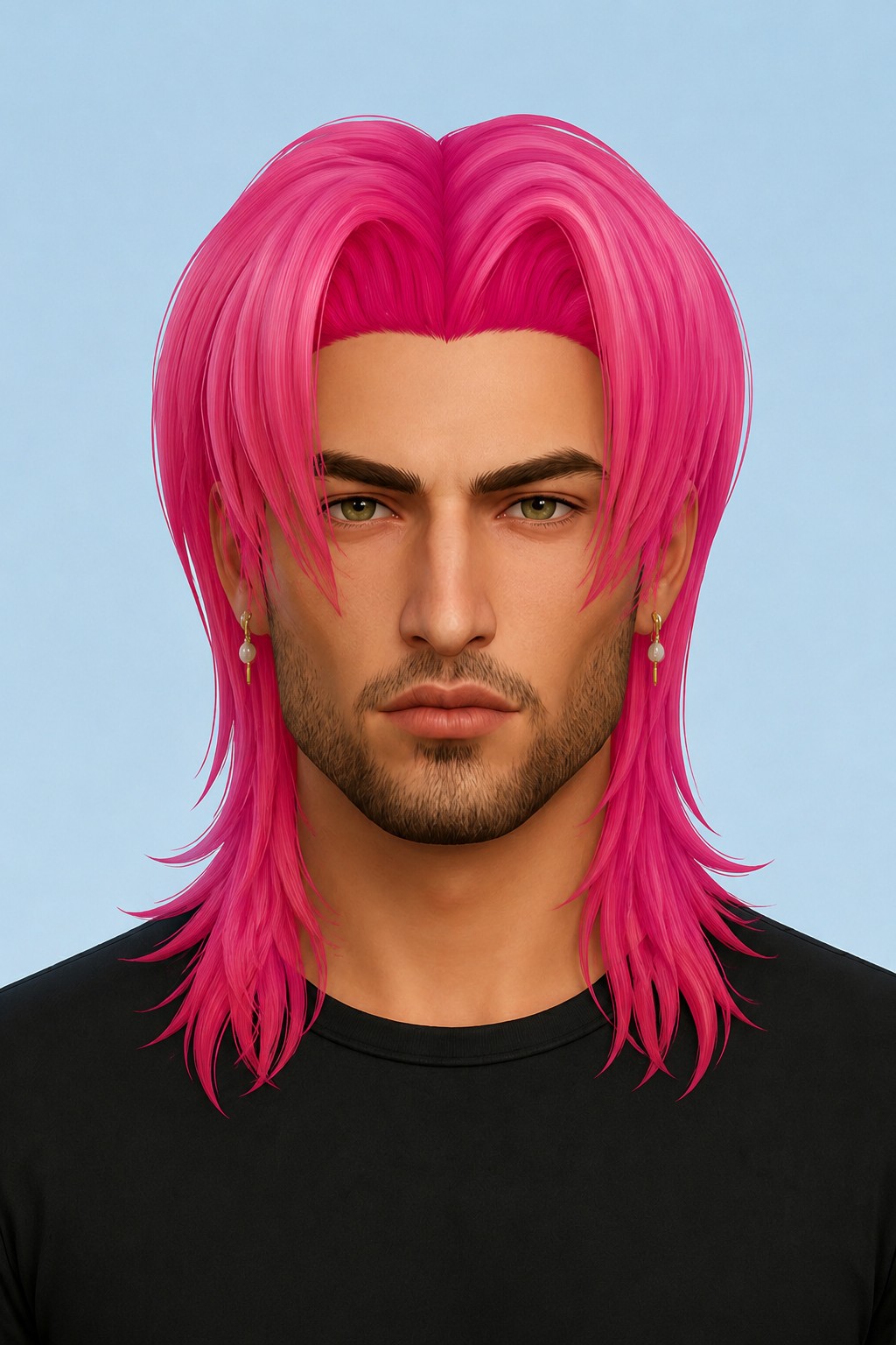 Romance Hair custom content (CC) for Sims 4 by johnnysims