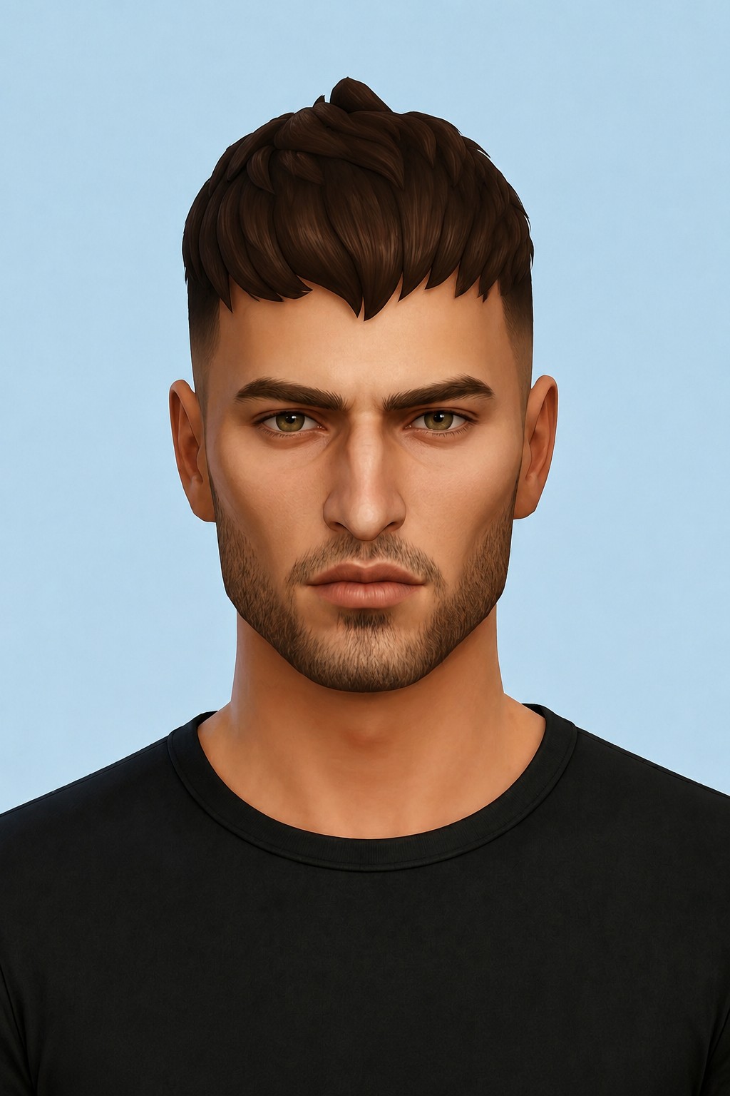 louis hair custom content (CC) for Sims 4 by dogsill