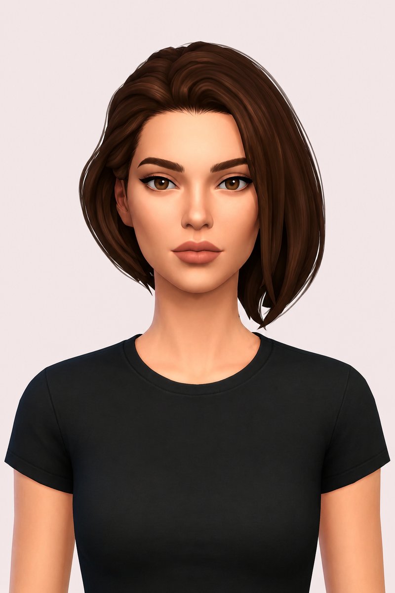 simlive's jill hair recolor custom content (CC) for Sims 4 by dogsill
