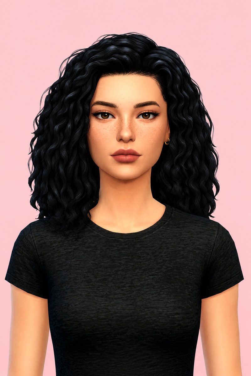 gabby hair custom content (CC) for Sims 4 by dogsill