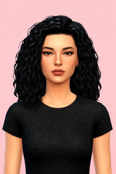 gabby hair custom content (CC) for Sims 4 by dogsill