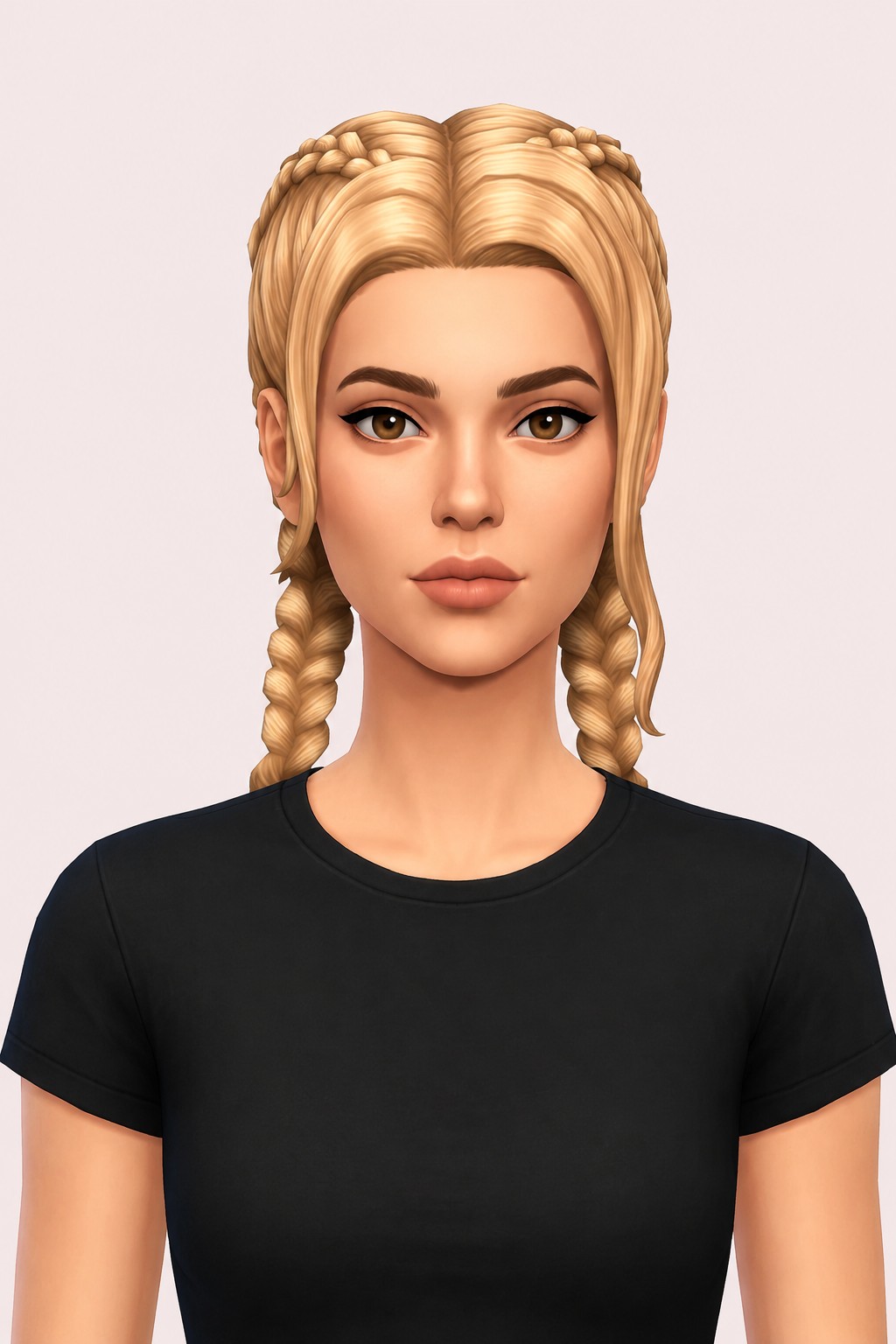 tessa braids custom content (CC) for Sims 4 by dogsill