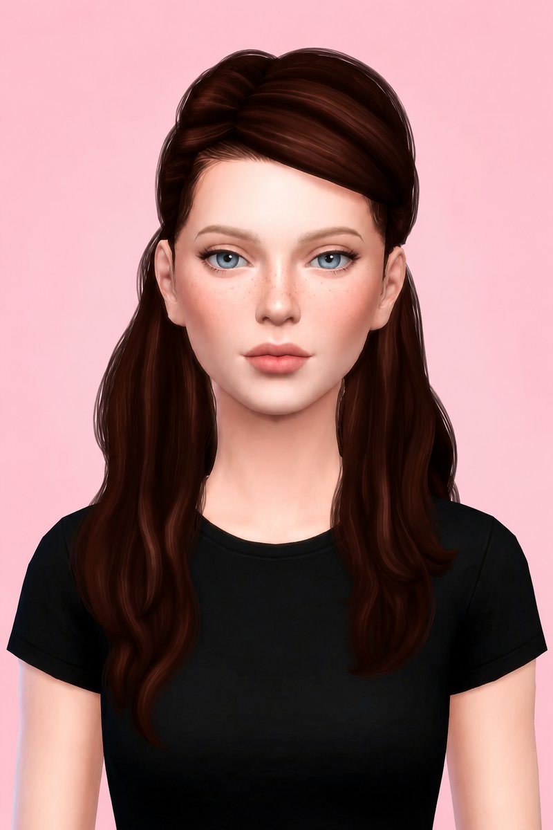 nancy hair custom content (CC) for Sims 4 by dogsill