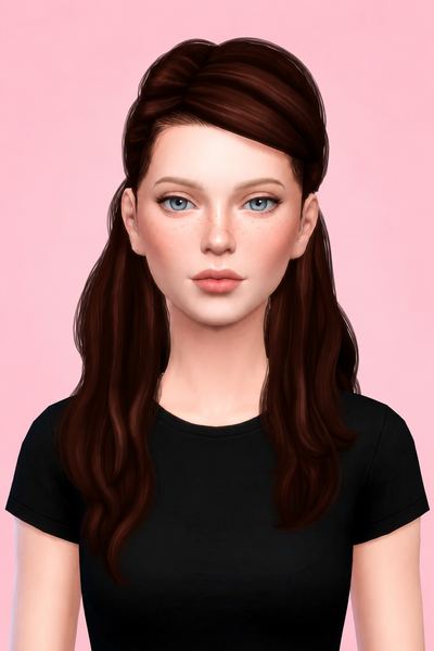 nancy hair custom content (CC) for Sims 4 by dogsill
