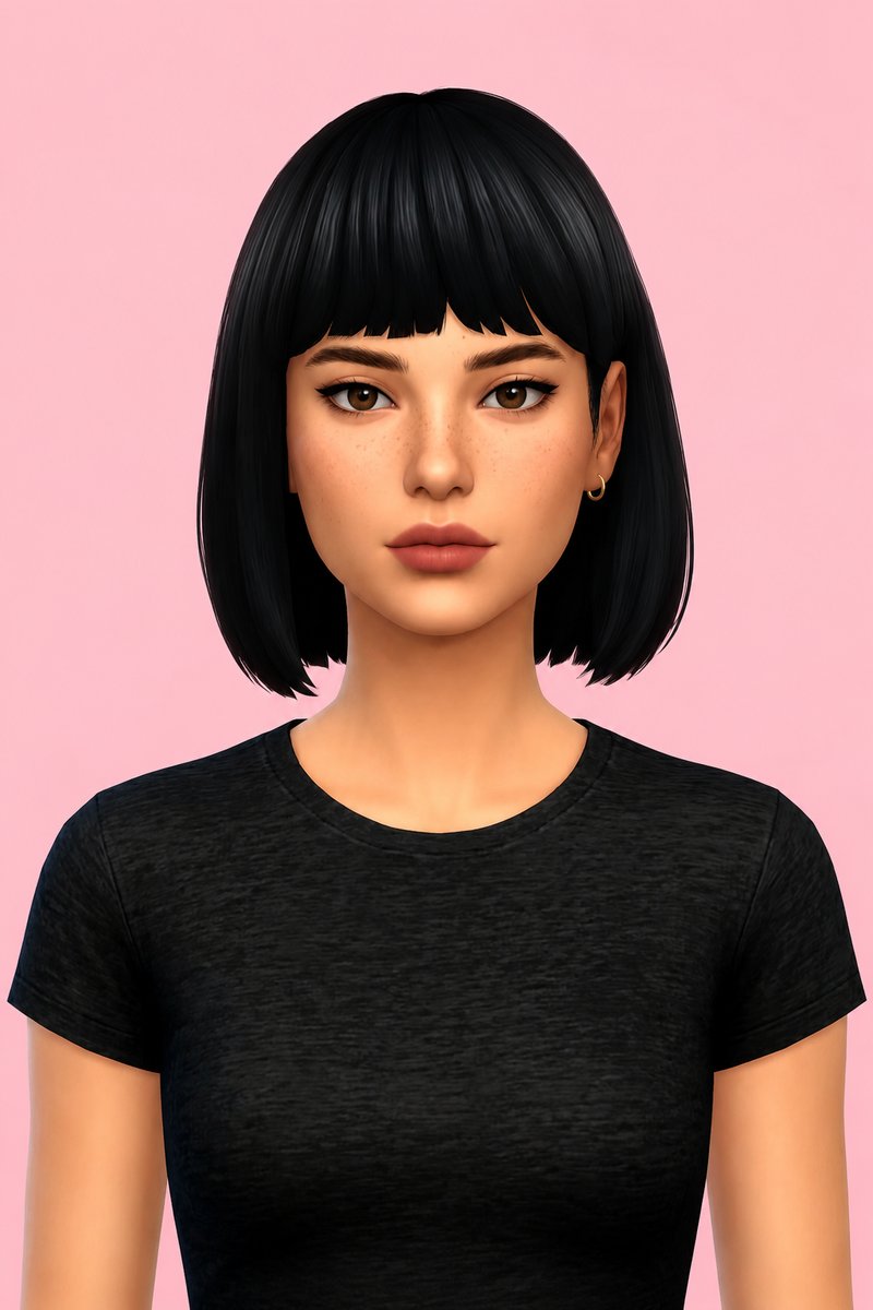 townie hair custom content (CC) for Sims 4 by dogsill