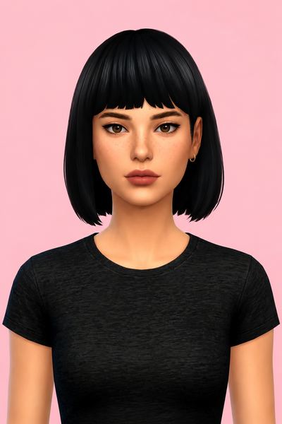 townie hair custom content (CC) for Sims 4 by dogsill