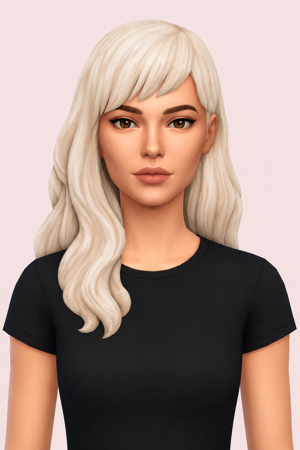 mia hair custom content (CC) for Sims 4 by dogsill