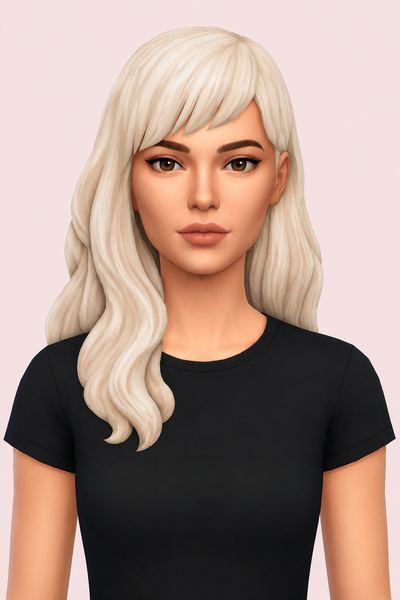 mia hair custom content (CC) for Sims 4 by dogsill