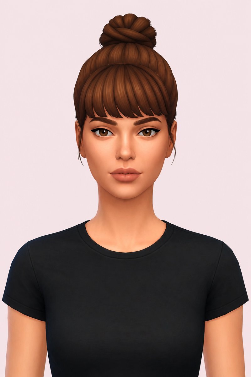 cindy hair custom content (CC) for Sims 4 by dogsill