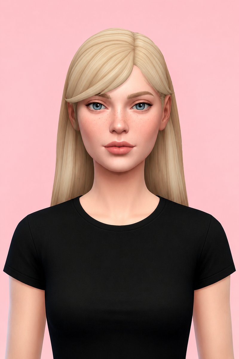 imogen hair custom content (CC) for Sims 4 by dogsill