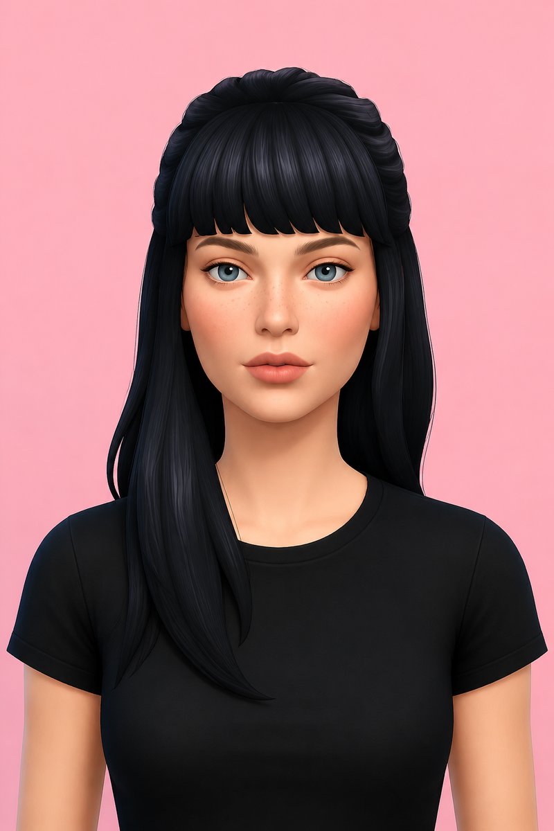 cassidy hair custom content (CC) for Sims 4 by dogsill