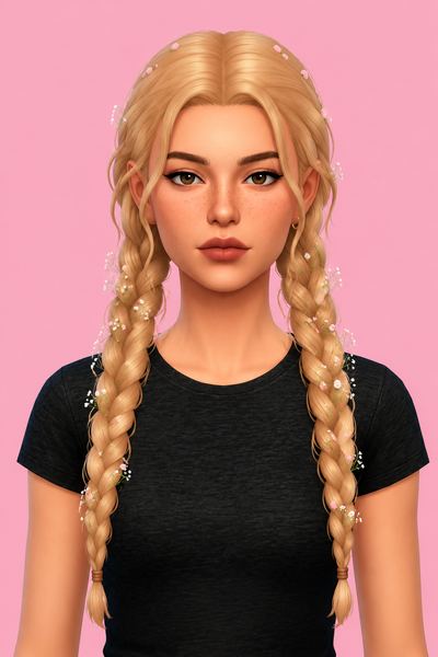 Eira hair (early access Gold) custom content (CC) for Sims 4 by miikocc