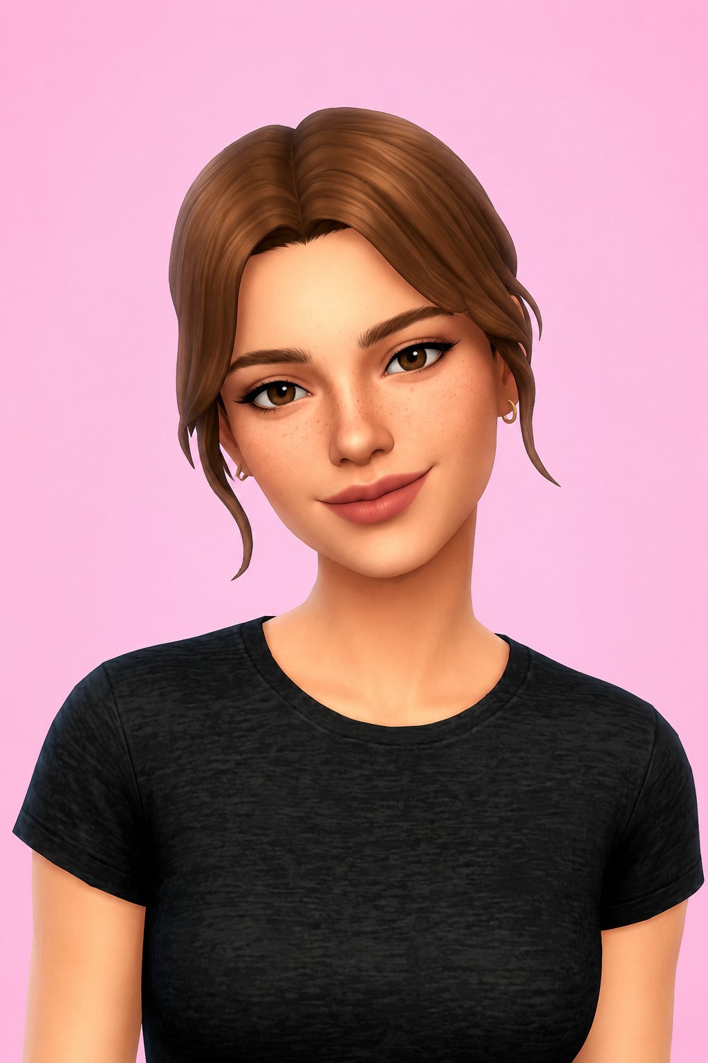 Emily hair 彡♡ Base-game refresh custom content (CC) for Sims 4 by miikocc